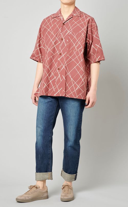 タイプライターオープンカラーシャツ