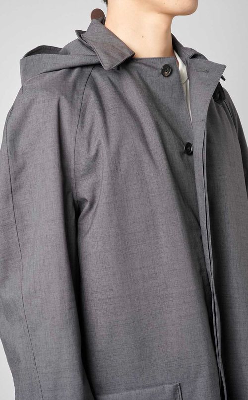 フード付ステンカラーコート