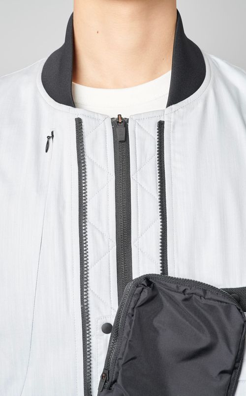 シャンブレーショートブルゾン