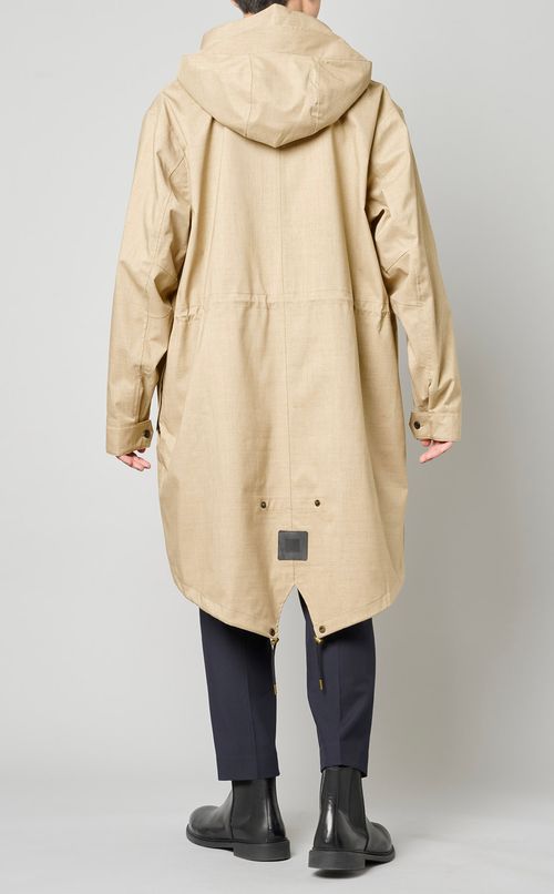 ファーネックフード付コート