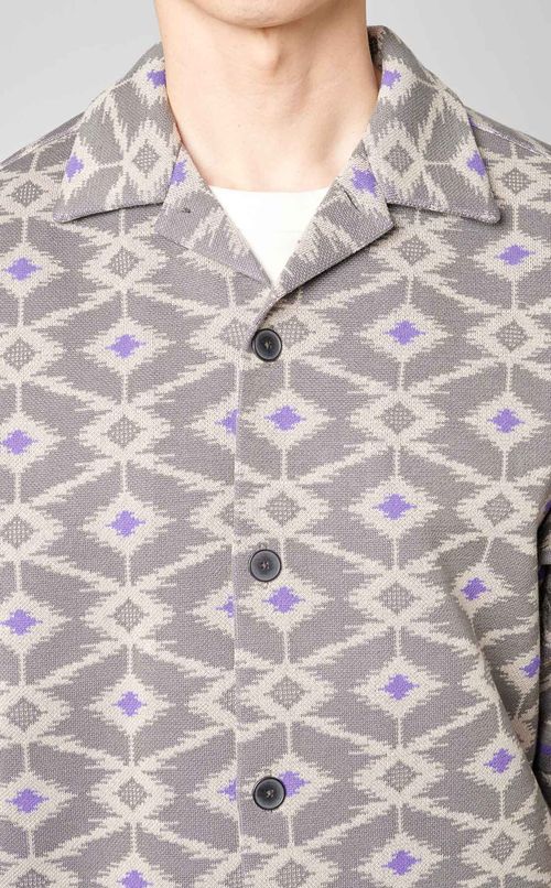 ジャガードニットシャツ