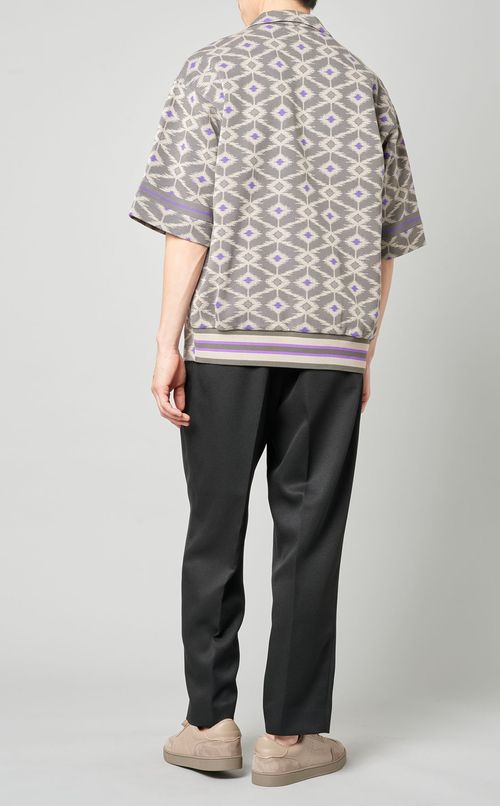 ジャガードニットシャツ