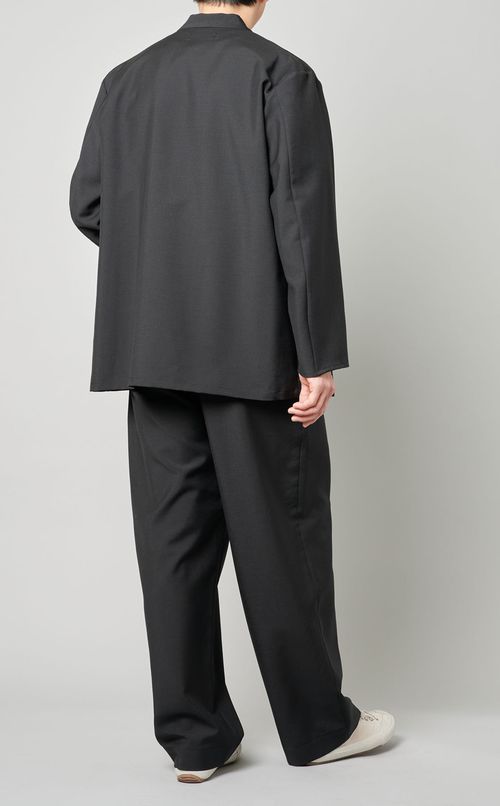 ウールトロノーカラージャケット