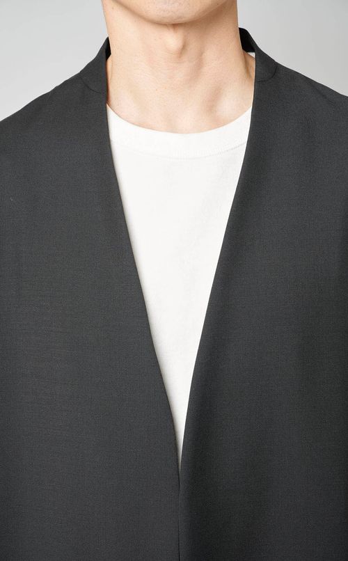 ウールトロノーカラージャケット