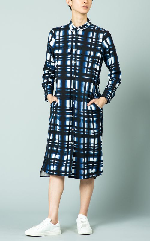 チェックプリントワンピース