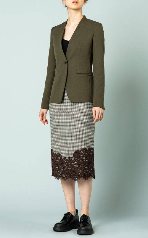 チェック柄ウールスカート