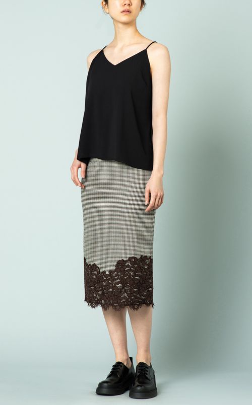 チェック柄ウールスカート