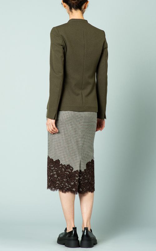 チェック柄ウールスカート