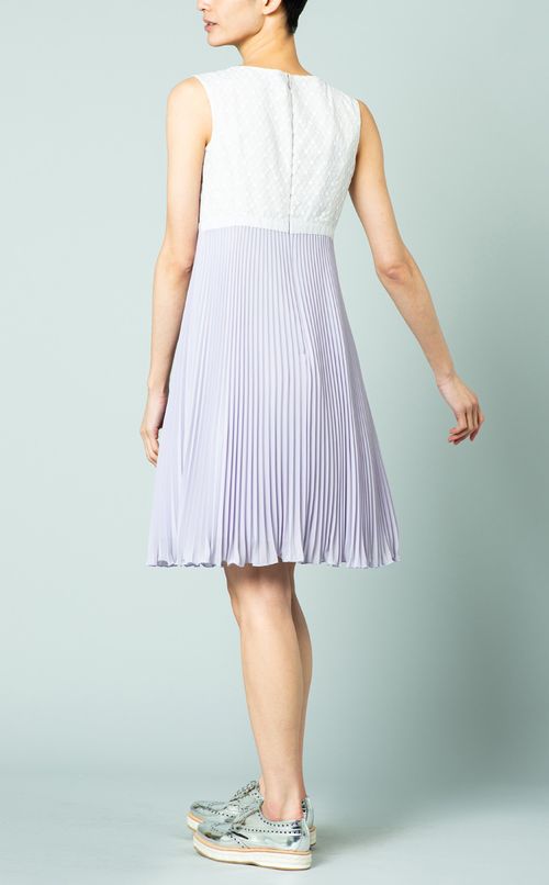 コンビネーションプリーツワンピース