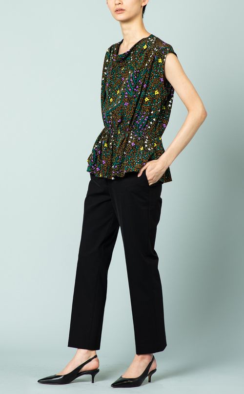 マルチフラワープリントブラウス