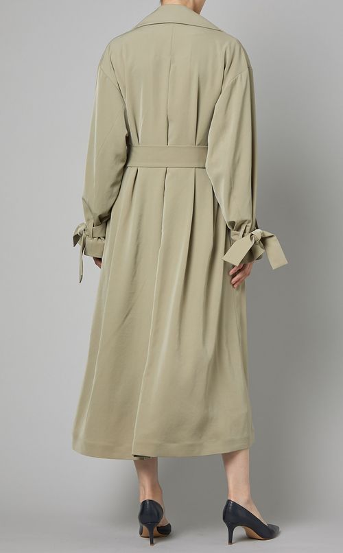 リボンスリーブロングトレンチコート
