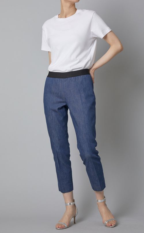コンフォートデニムクロップドパンツ