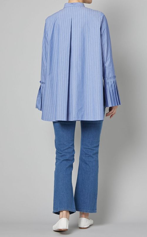 プリーツスリーブシャツ