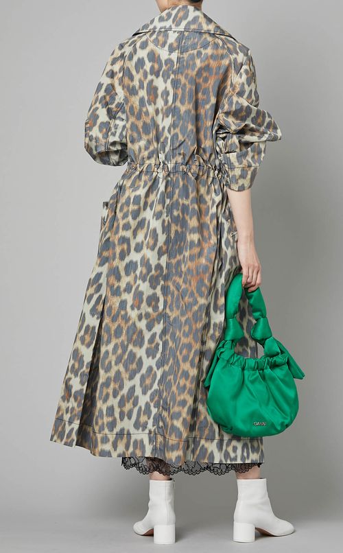 レオパードプリントシェルコート
