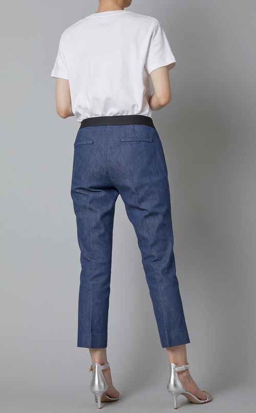 コンフォートデニムクロップドパンツ