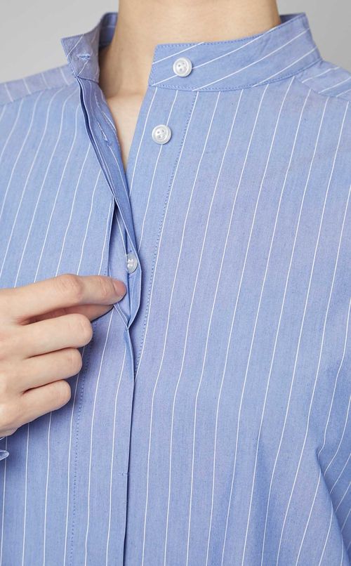 プリーツスリーブシャツ