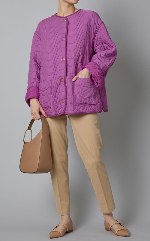 リバーシブルキルティングショートコート