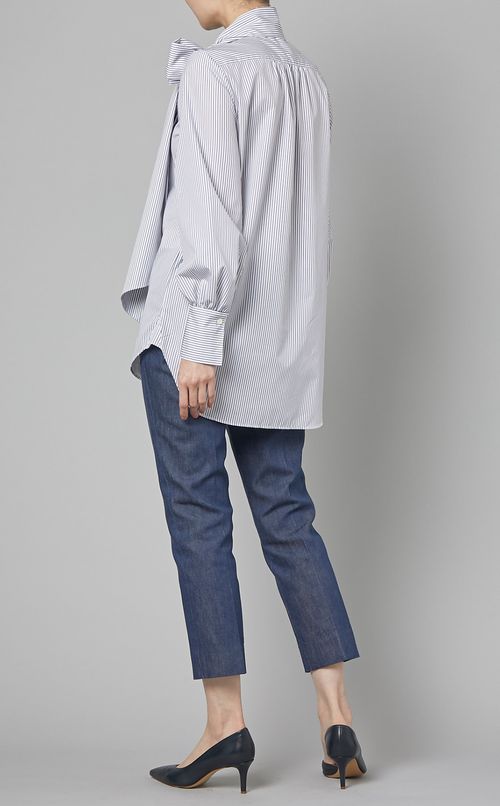 ストライプサイドボウタイシャツ