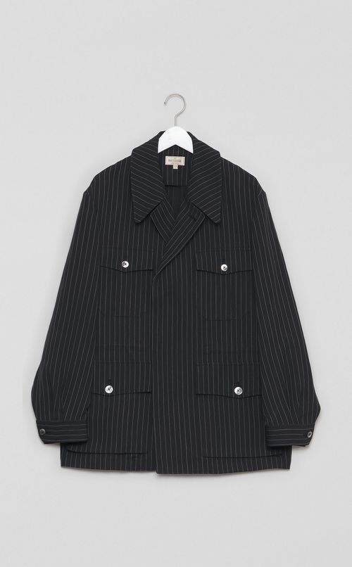 ウールリネンサファリジャケット