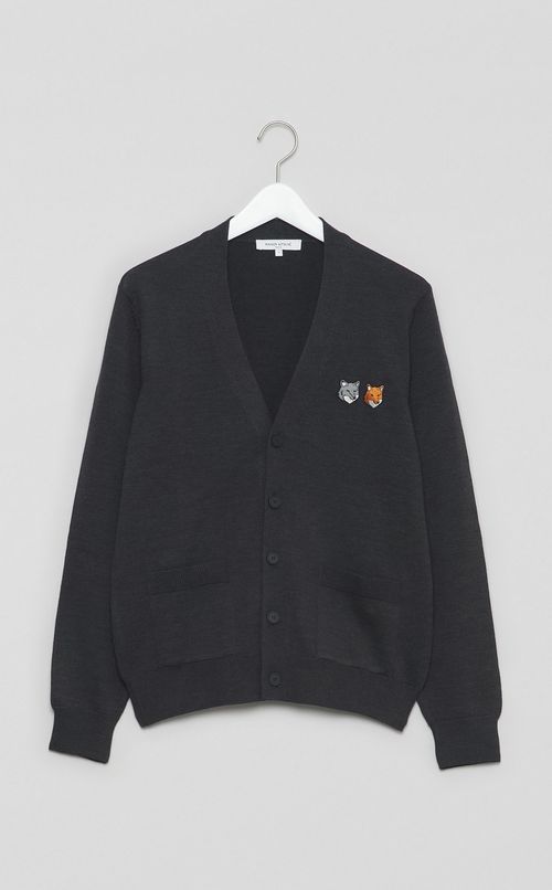 ダブルフォックスヘッドカーディガン