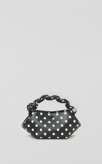 ドットプリントレザーショルダーバッグ