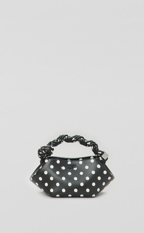 ドットプリントレザーショルダーバッグ