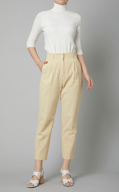 コットンテーパードパンツ