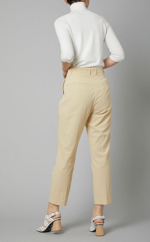 コットンテーパードパンツ