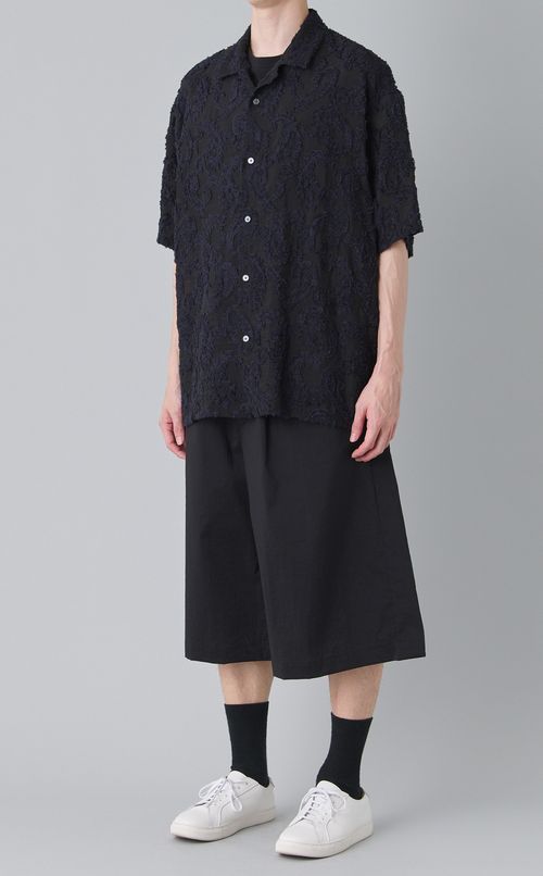 ジャカードオープンカラーシャツ