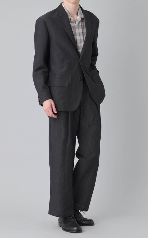 ウールリネン2タックトラウザー