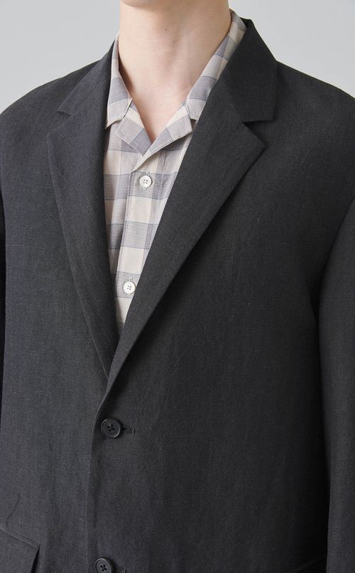 ウールリネン2ボタンジャケット