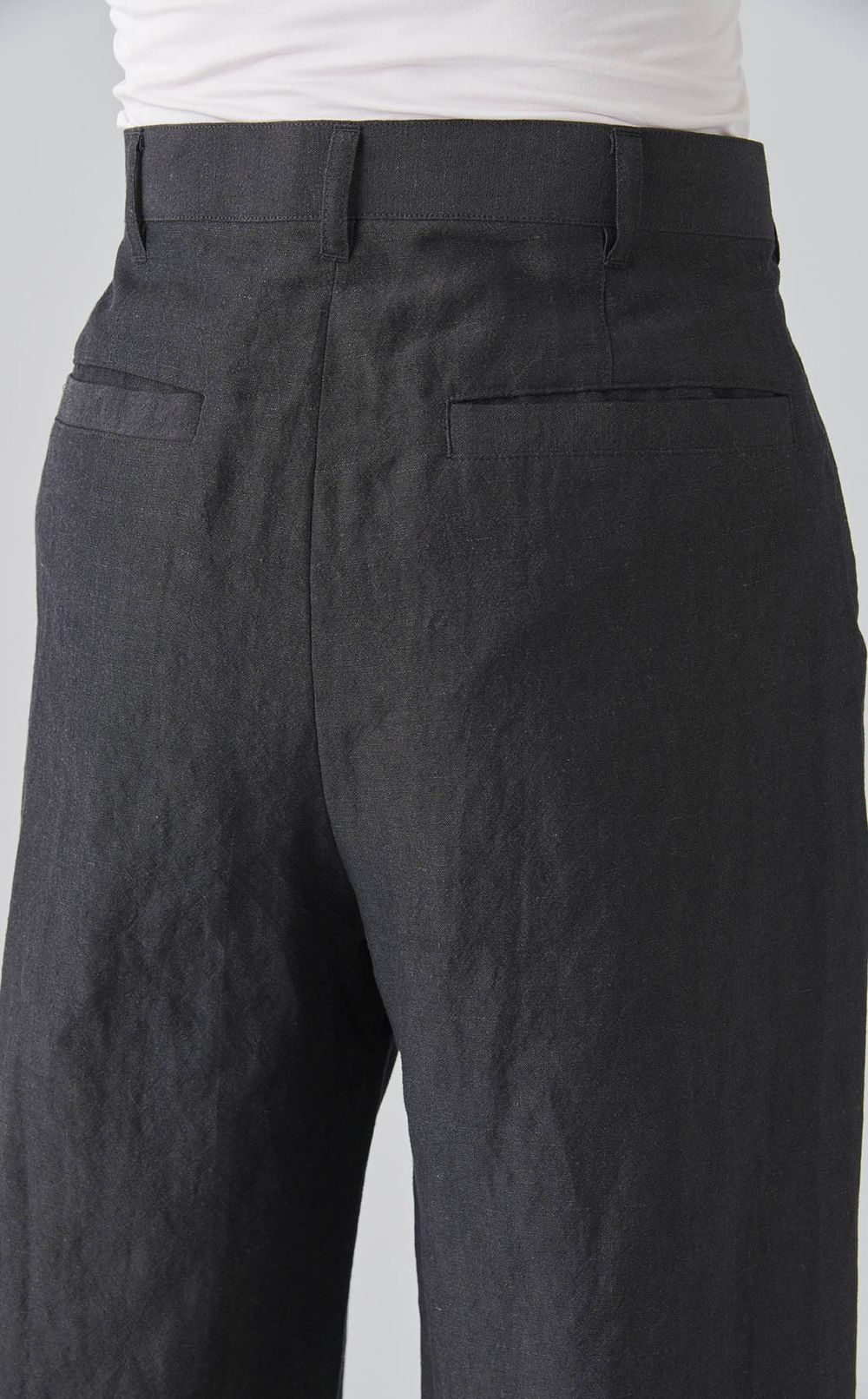 ウールリネン2タックトラウザー