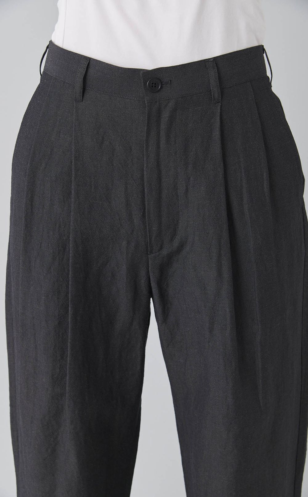 ウールリネン2タックトラウザー