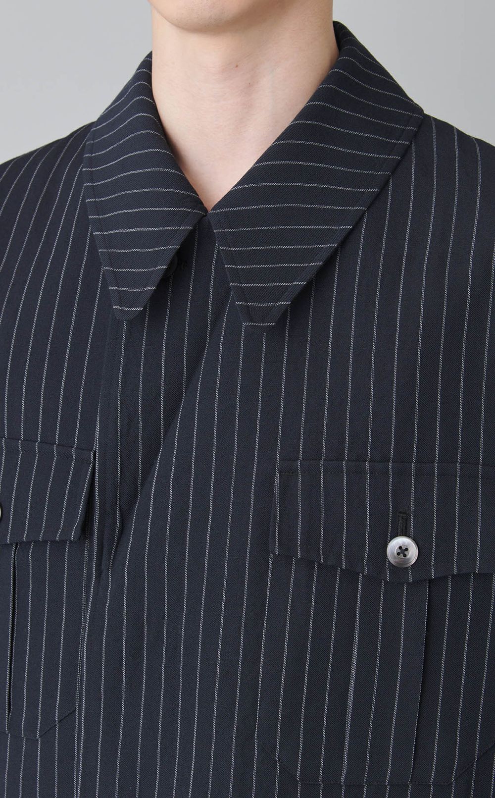 ウールリネンサファリジャケット