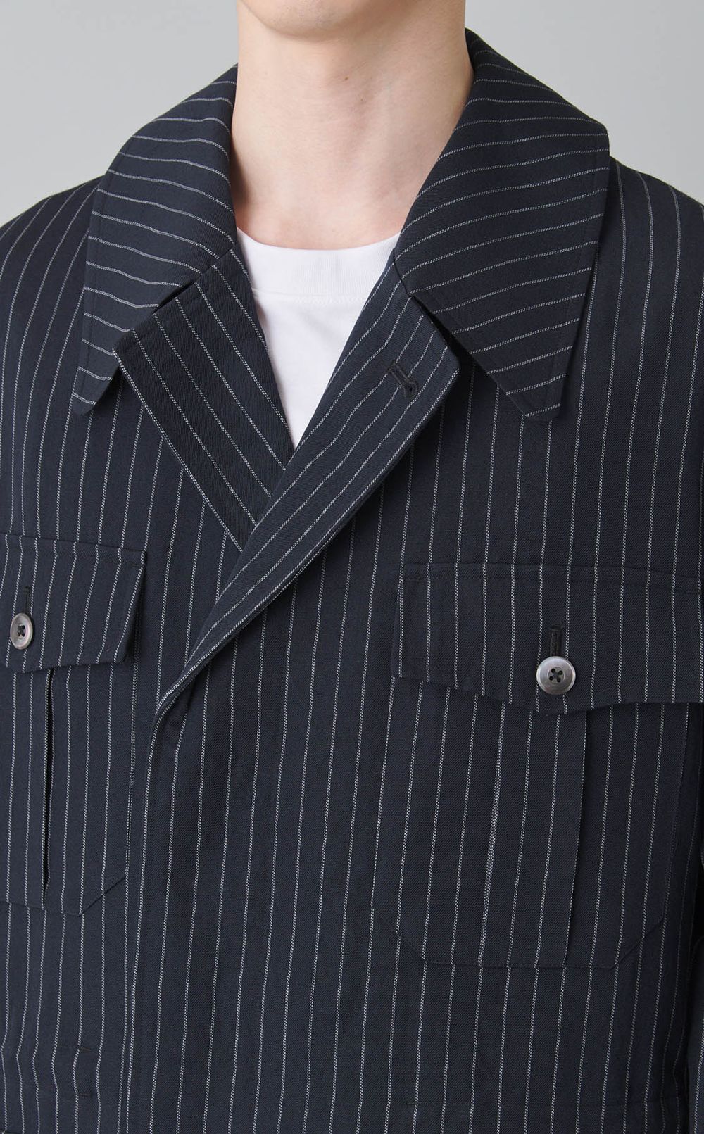 ウールリネンサファリジャケット