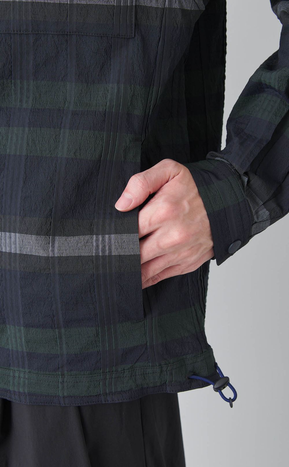 チェックシャツブルゾン