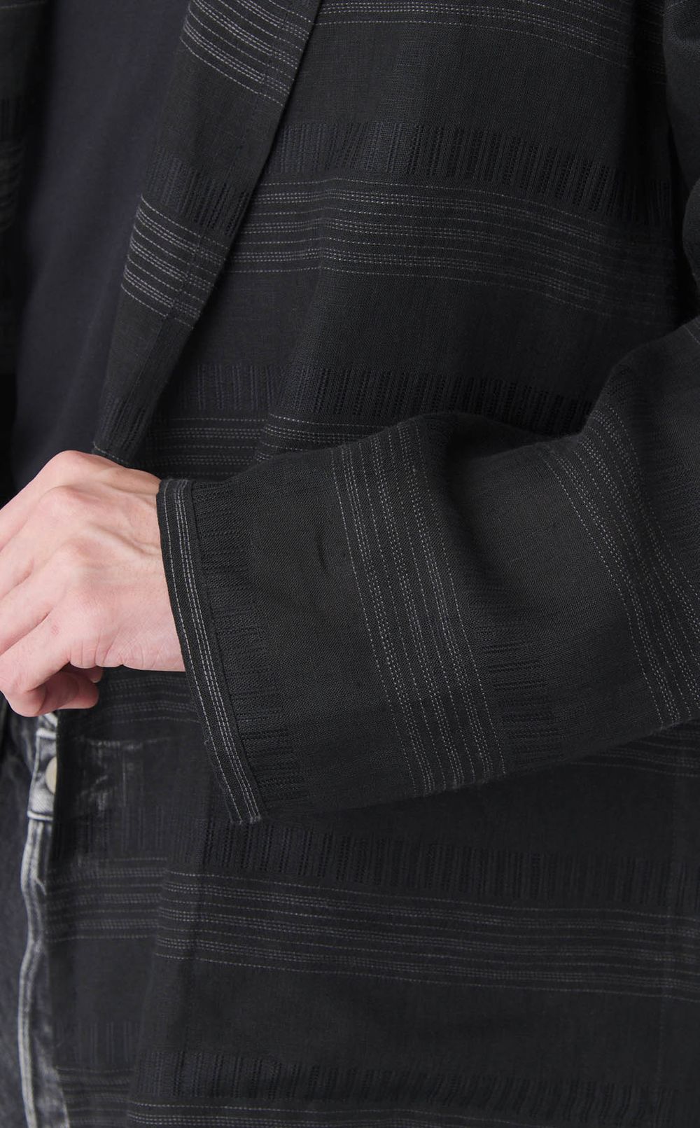 マルチストライプライトシャツジャケット