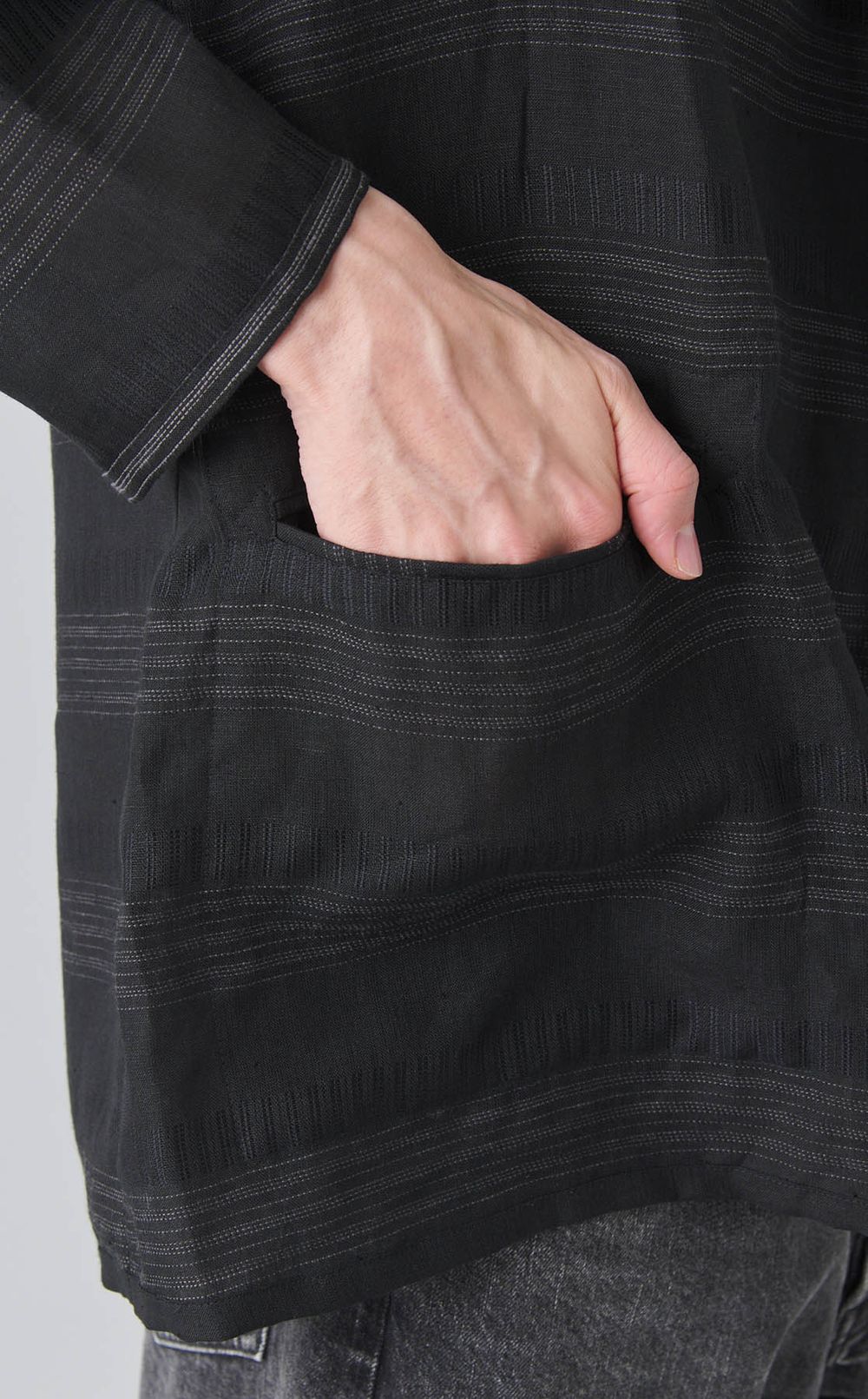 マルチストライプライトシャツジャケット