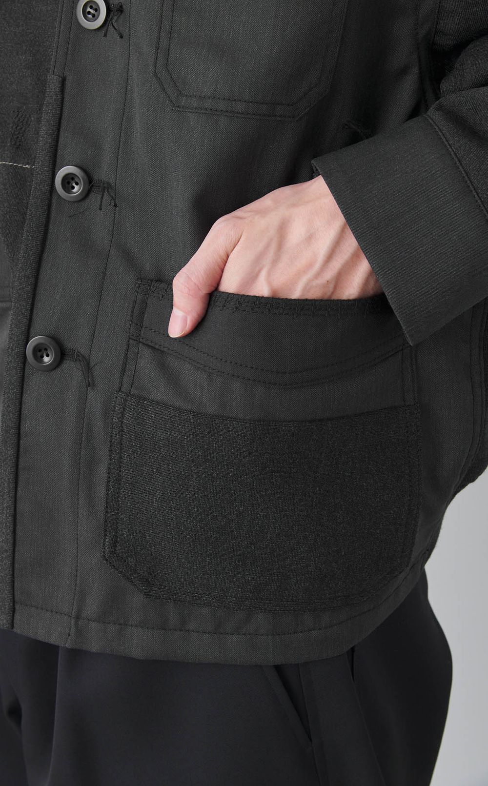 パッチワークユニフォームジャケット