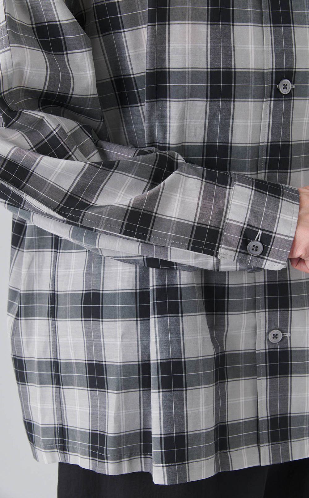 キュプラコットンチェックシャツ