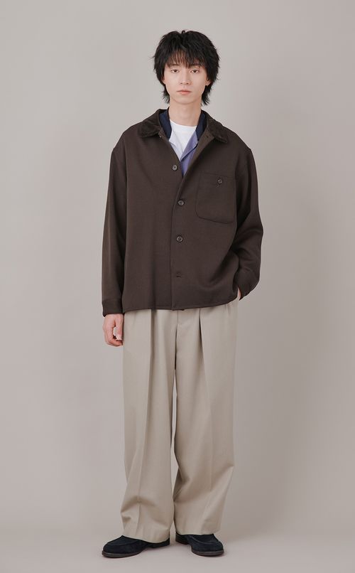 ジャージーオープンカラーシャツ