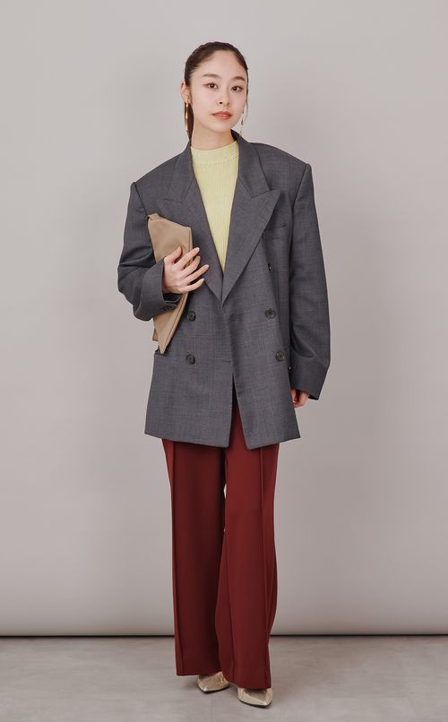 ビルドネックコットンセーター