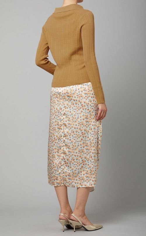 コットンリブポロカラーカーディガン