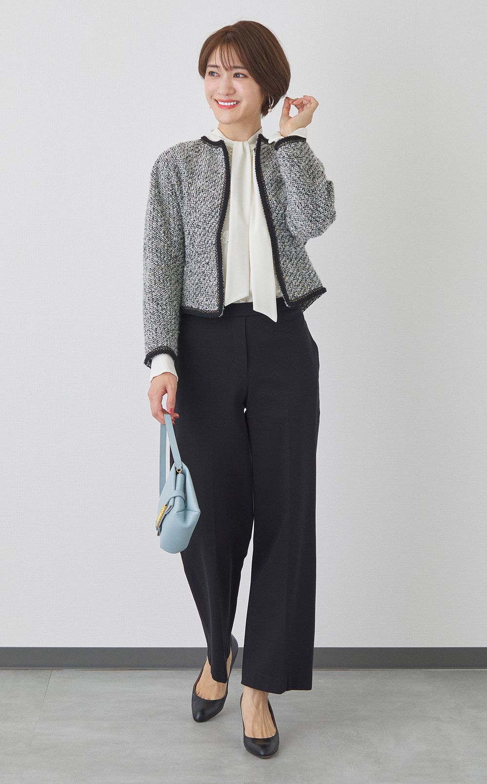 ツイードノーカラージャケット