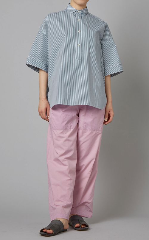 コットンストライプシャツ