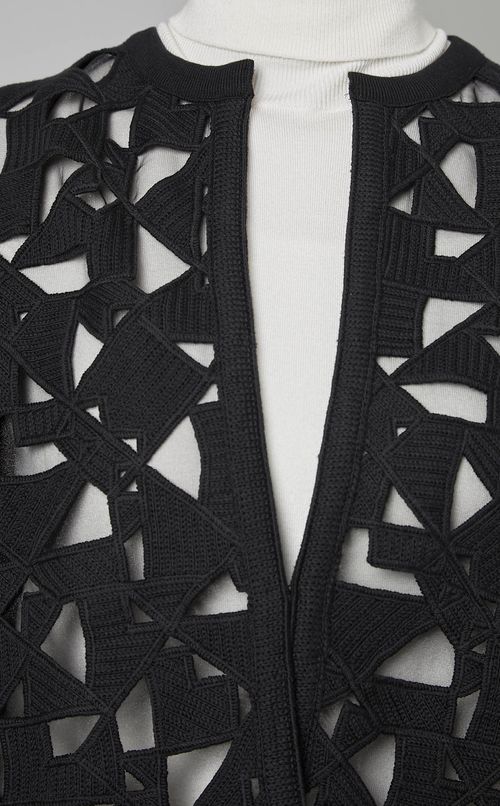 モザイクモチーフフリンジジャケット