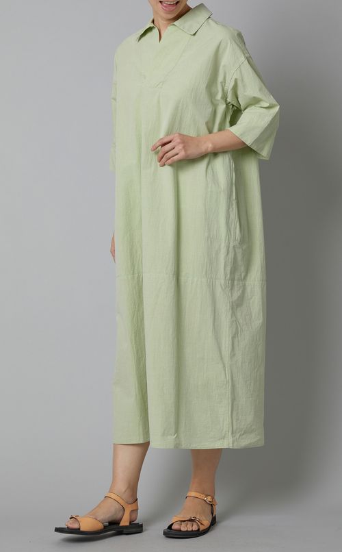 コットンスキッパーシャツワンピース