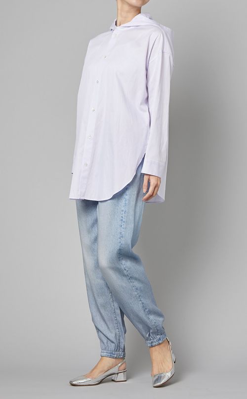 コードクロスフーデッドブラウス