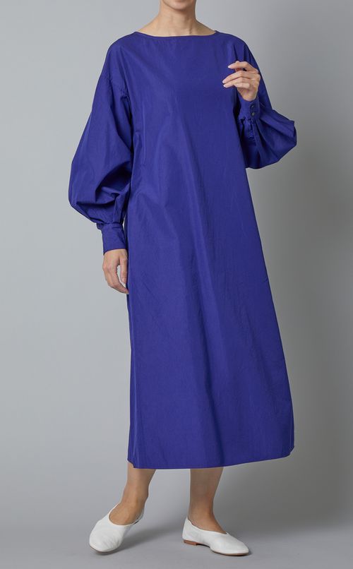 ボリュームスリーブボートネックワンピース