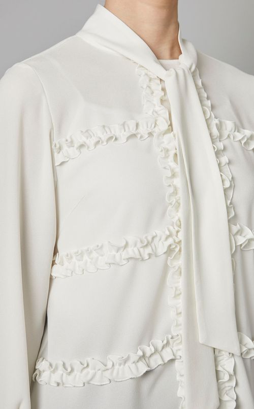 ボウタイフリルブラウス